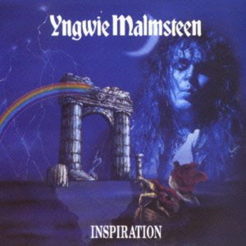 CD cover for Yngwie Malmsteen’s “Inspiration” featuring a guitarist and ruins.