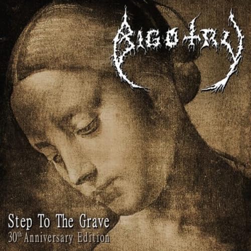 CD cover: sepia-toned religious artwork with band name "Bigotry" overlayed.