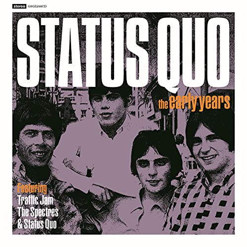 CD cover for Status Quo’s “Early Years” featuring a band portrait.