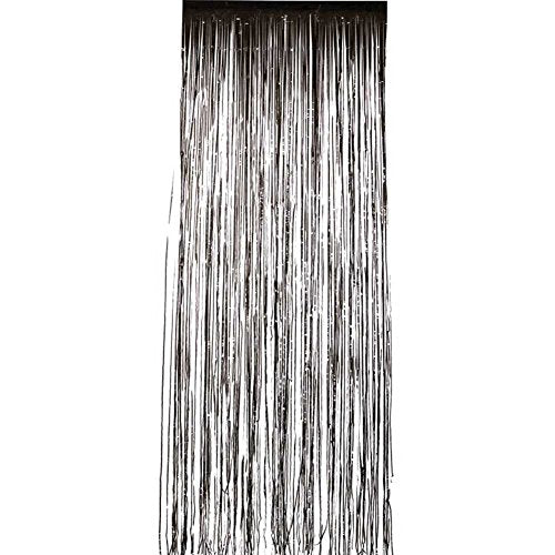 Smiffys 46941 Shimmer Curtain, Metallic Black, One Size