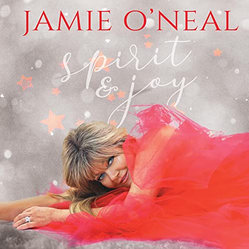 Jamie O'Neal album cover, "Spirit & Joy," featuring artist in red fabric.