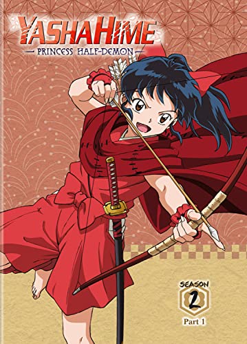 Yashahime Princess Half-Demon DVD cover featuring a female archer in red.