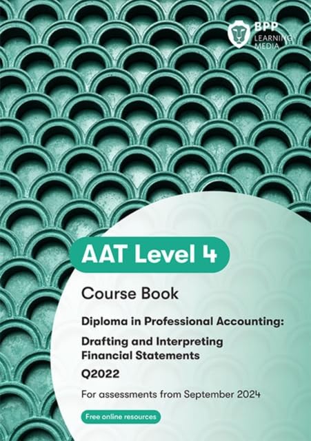 Green textbook cover for AAT Level 4 Diploma in Accounting course.