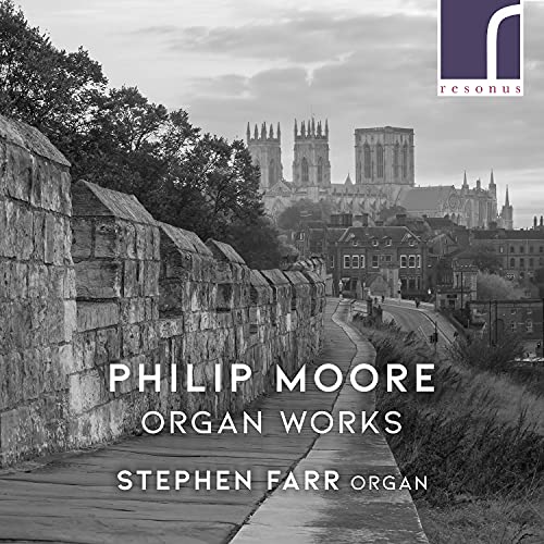 CD cover: York Minster in grayscale, with text “Philip Moore Organ Works”.