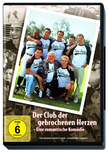 DVD cover for "Broken Hearts Club," showing a baseball team portrait.