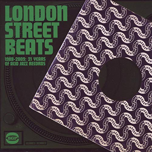 CD cover for “London Street Beats,” patterned with “Acid Jazz” text.