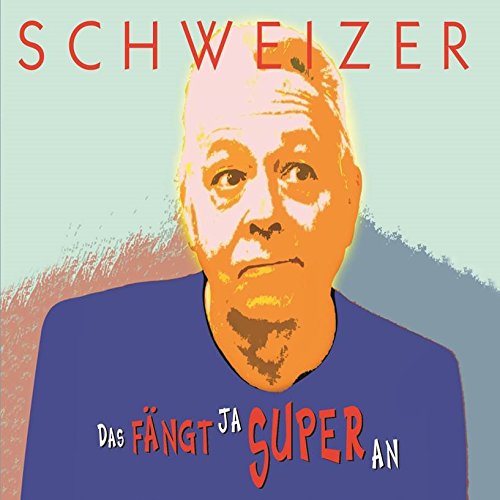 CD cover featuring a brightly colored portrait of Christoph Schweizer.