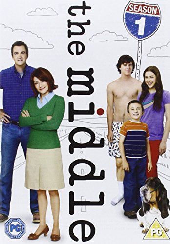 DVD cover for "The Middle" season one, featuring a family portrait.