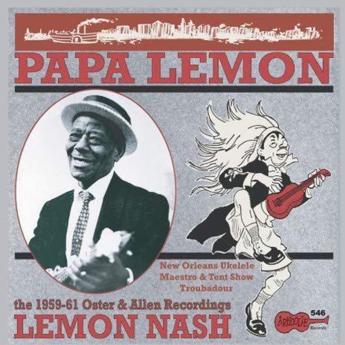CD cover featuring Papa Lemon, a New Orleans ukulele maestro, in illustration.