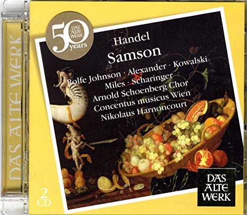 CD case for Handel’s “Samson” with a Baroque fruit still life painting.