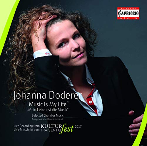 CD cover featuring portrait of Johanna Doderer, a woman with curly hair.
