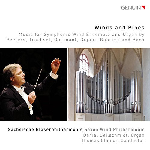 CD cover: conductor with orchestra, pipe organ, and text details.