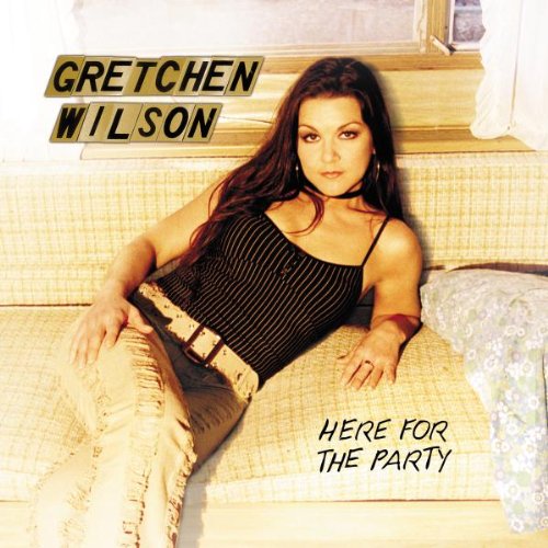 Gretchen Wilson album cover, "Here For The Party", woman reclining on a couch.