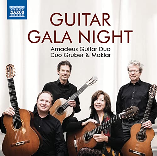 CD cover featuring two guitar duos, Gruber & Maklar, posing with guitars.
