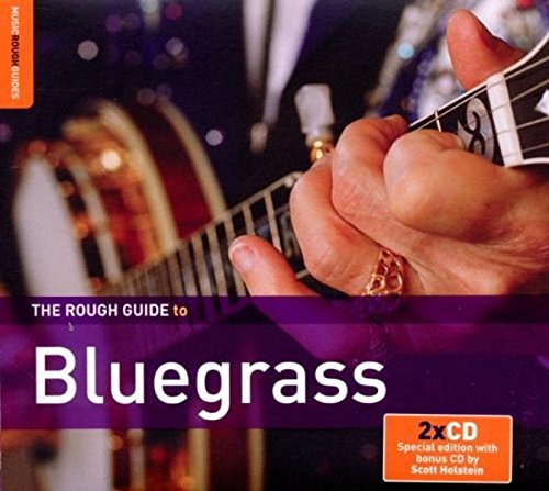 CD cover for “Rough Guide to Bluegrass” featuring a guitarist’s hands.