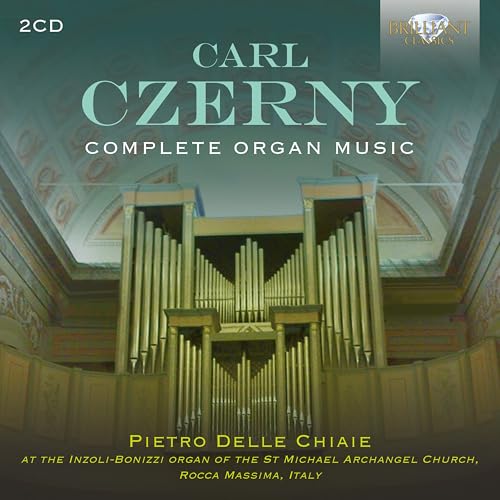 CD cover for Carl Czerny’s complete organ music, featuring a church organ.