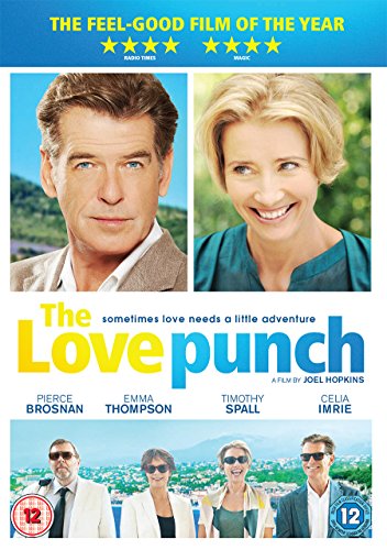 The Love Punch" DVD cover featuring Pierce Brosnan and Emma Thompson.