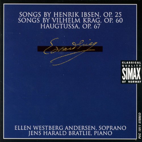 Dark blue CD cover with gold script signature and text details.