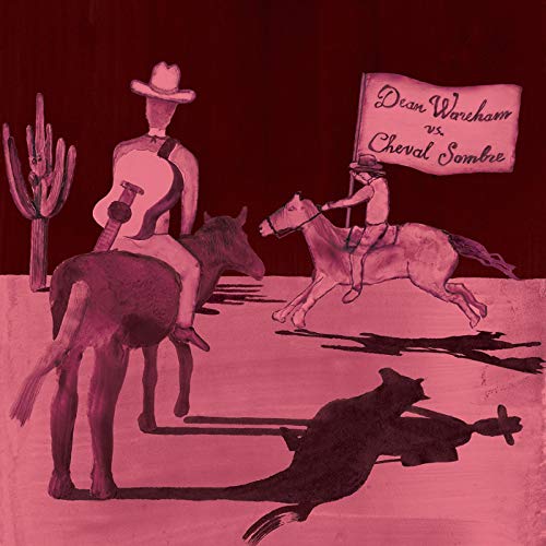 Painted album cover featuring two figures on horseback in a desert landscape.