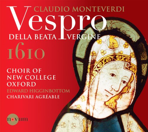 CD cover for Monteverdi’s Vespro Della Beata Vergine 1610, featuring stained glass.