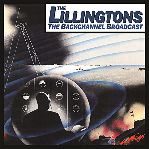 Vinyl record cover for The Lillingtons’ “The Backchannel Broadcast” with radio tower imagery.