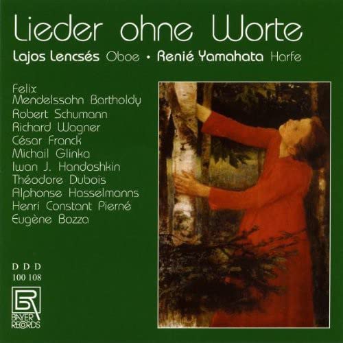CD cover: "Songs without words" with painting of a woman in red.