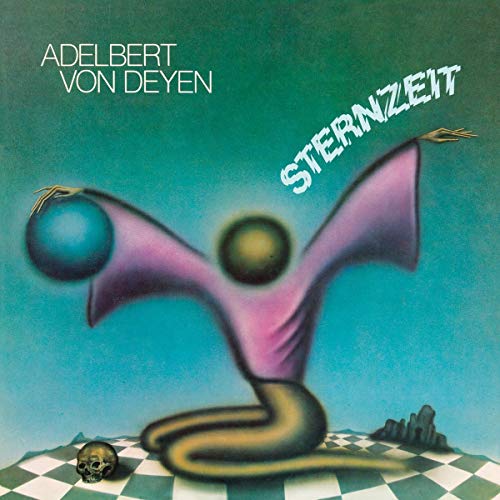 CD cover: abstract figure with sphere, skull, and checkered ground.