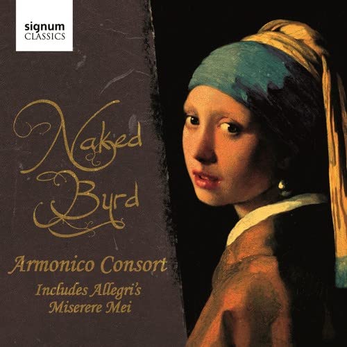 CD cover featuring a young woman with a pearl earring, dark background.