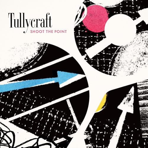 Tullycraft “Shoot The Point” vinyl album cover with abstract black and white shapes.