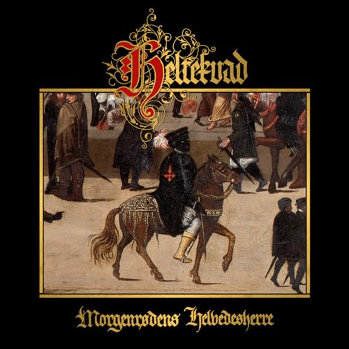 Vinyl album cover depicting a medieval scene with a knight on horseback.