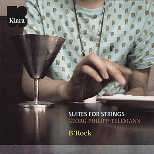 CD cover: man with martini glass and text “Suites for Strings”.