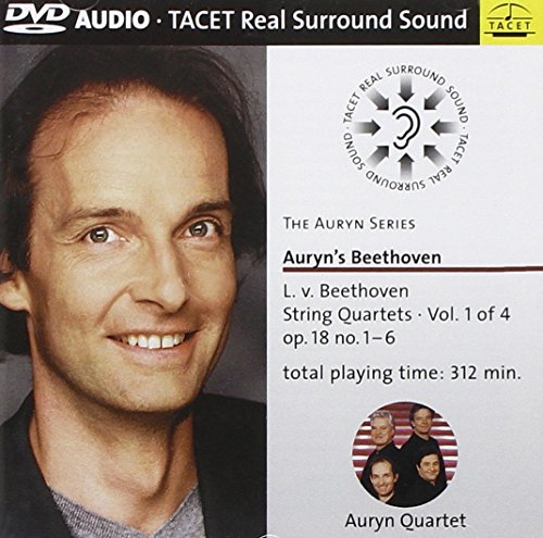 DVD cover featuring a man’s portrait and text about Beethoven’s string quartets.