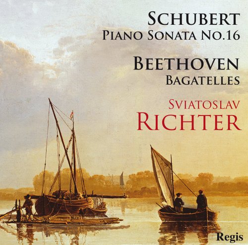 CD cover featuring sailboats on water, text naming Richter, Schubert, and Beethoven.