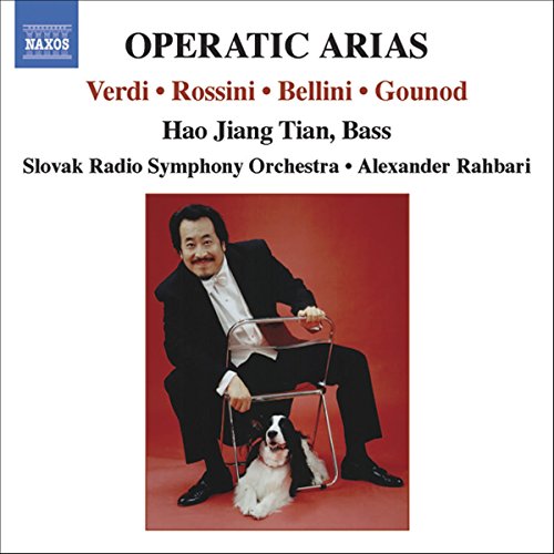 CD cover featuring portrait of opera singer Hao Jiang Tian with a dog.