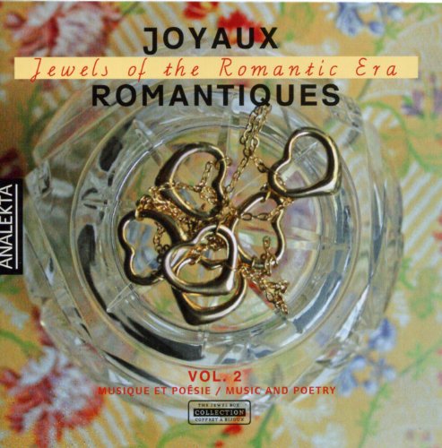 CD cover: jewelry arranged on glass, with text "Jewels of the Romantic Era.