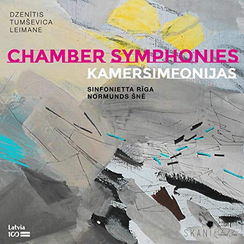 CD cover for “Chamber Symphonies” by Dzenitis, Tumsevica, and Leimane.