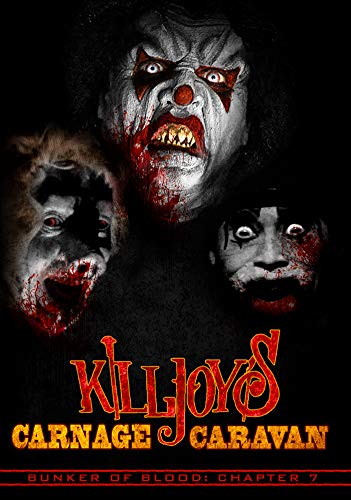 DVD cover featuring three bloody, monstrous faces and the title "Killjoy's Carnage Caravan".