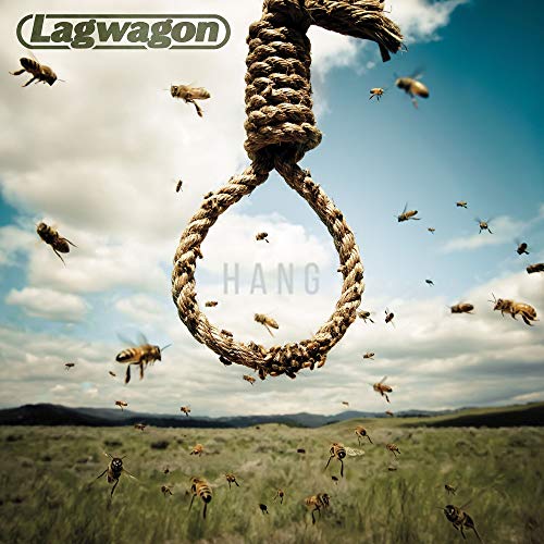 Lagwagon album cover: rope noose with bees against a blue sky.