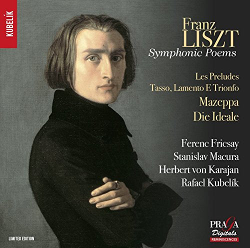 CD cover featuring a portrait of composer Franz Liszt and track listing.