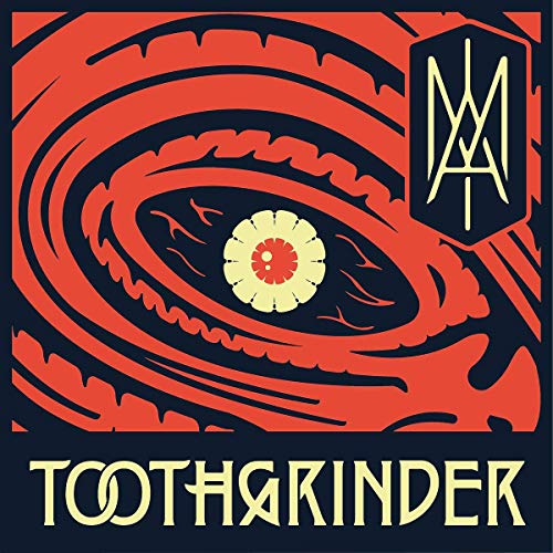 CD cover art: red spiral of teeth with a yellow eye and logo.