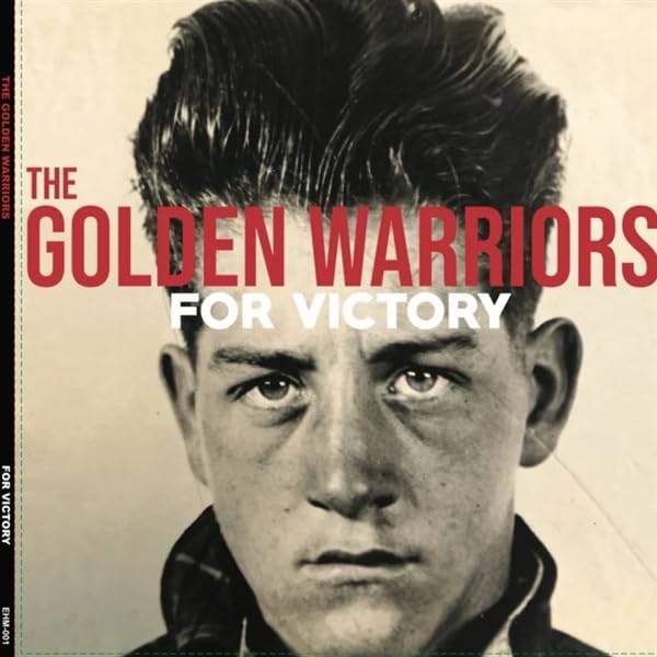 Black and white portrait of a man with textured hair, album cover.
