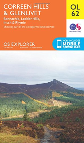 OS Explorer OL62 Coreen Hills & Glenlivet (OS Explorer Map)