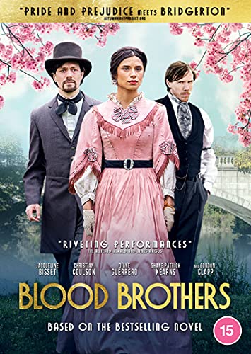 DVD cover for “Blood Brothers” featuring three actors in period clothing.