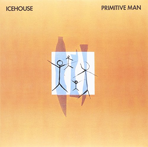Icehouse “Primitive Man” album cover: orange background with abstract figures.