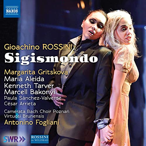 CD cover for Rossini’s *Sigismondo* featuring two opera singers.