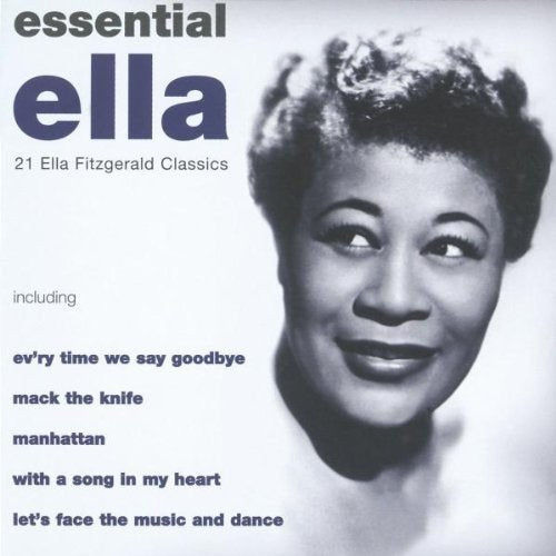 CD cover featuring a black and white portrait of Ella Fitzgerald.