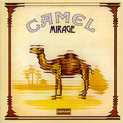 CD case with Camel band logo and desert or mirage themed artwork on cover.