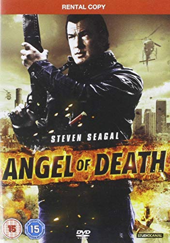 DVD cover for "Angel of Death" featuring Steven Seagal holding a gun.
