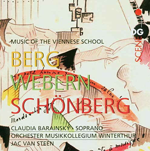 CD cover for Berg, Webern, Schoenberg featuring abstract art and text.