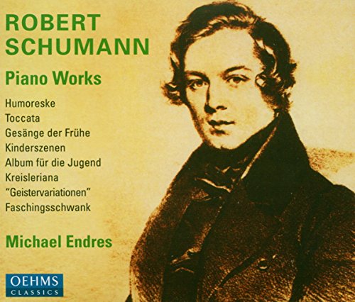 CD cover featuring a portrait of composer Robert Schumann and tracklist.